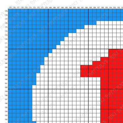 Birth Year 1982 Crib Blanket C2C CROCHET PATTERN French colors Afghan