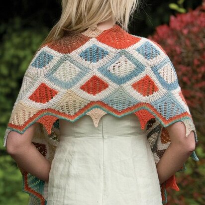 Pinking Sheared Lace Stole - knitting pattern