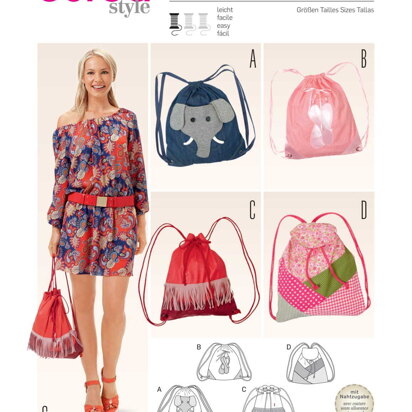 Burda Bags Sewing Pattern B6688 - Paper Pattern, Size ONE SIZE
