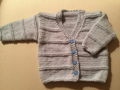 Garter Ridge Baby Cardigan in Lion Brand Cotton-Ease - 70351AD