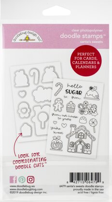 Doodlebug Clear Doodle Stamps - Santa's Sweets, Christmas Magic