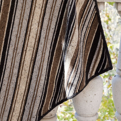 Diagonal Stripe Lapghan in Lion Brand Vanna's Choice - 90548AD