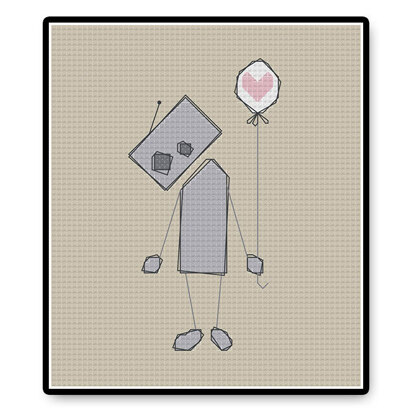 Lonely Robot - PDF Cross Stitch Pattern