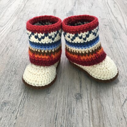 Mukluk Baby Booties Crochet Pattern