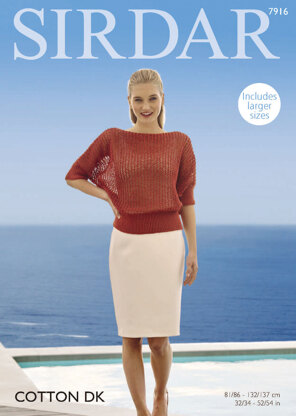 Top in Sirdar Cotton DK - 7916 - Downloadable PDF