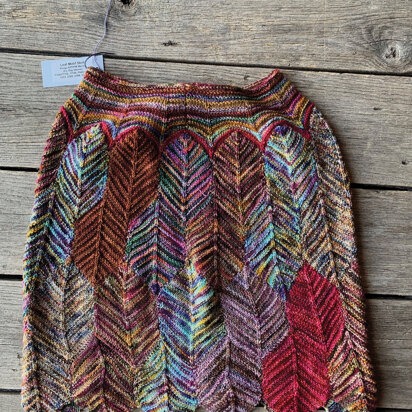 Fall Leaves Skirt in Koigu Pencil Box KPPPM 10 Ball Colour Pack & Koigu Premium Yarn - Downloadable PDF