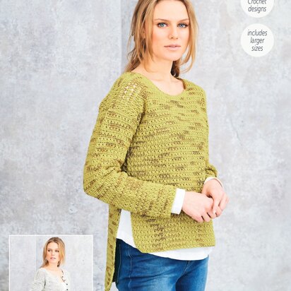Crochet Jumper & Cardigan in Stylecraft Moonbeam - 9628 - Downloadable PDF