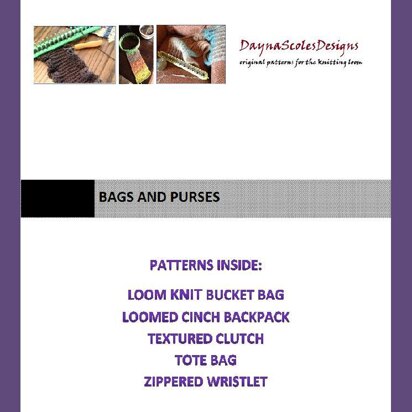 Bags and Purses eBook - 5 loom knit patterns