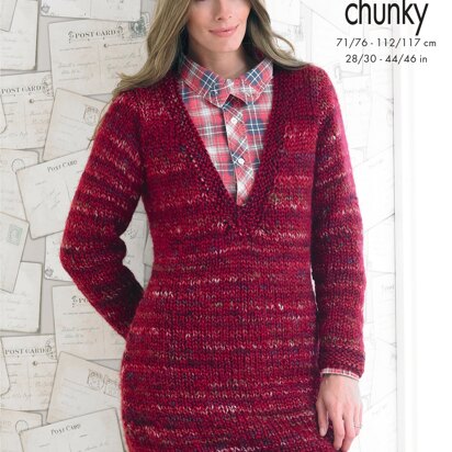 Jacket and Sweater in King Cole Super Chunky - 4070 - Downloadable PDF