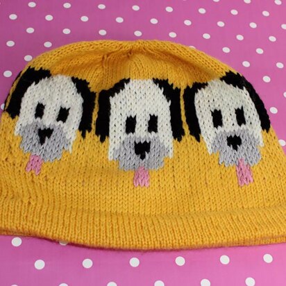 Dog Emoji Ski Beanie Hat