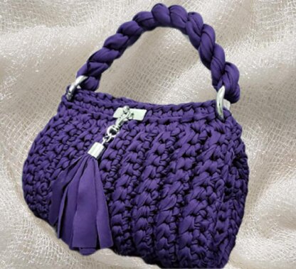 Crochet purple Bag