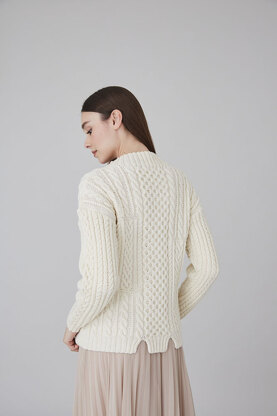 Crieff - Jumper Knitting Pattern for Women in Debbie Bliss Rialto DK - Downloadable PDF