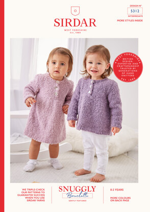 Dress & Jumper in Sirdar Snuggly Bouclette - 5312 - Leaflet