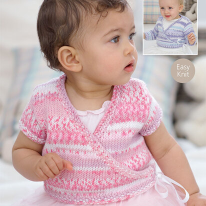 Baby Girls Ballet Cardigan in Sirdar Snuggly Baby Crofter DK - 1931 - Downloadable PDF