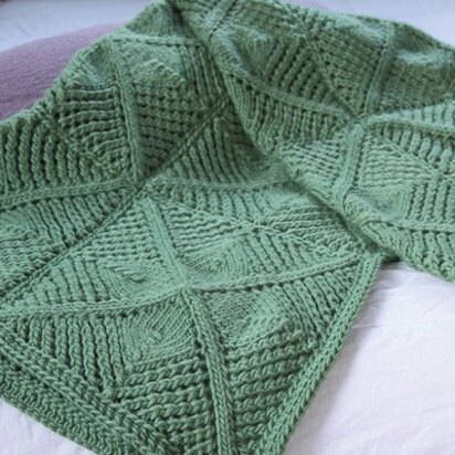566 Mitchella Blanket - Knitting Pattern for Home in Valley Yarns Berkshire Bulky