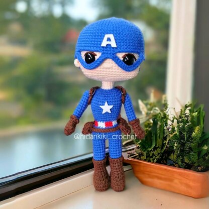 CAPTAIN AMERICA amigurumi doll