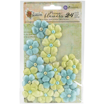 Prima Marketing Mulberry Paper Flowers - Beatrix/Royal Menagerie, 24/Pkg