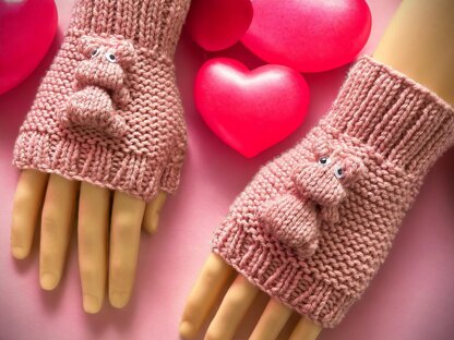 Hippo Fingerless Gloves