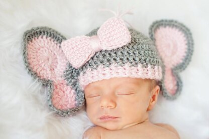 Newborn Elephant Hat and Diaper Cover Pattern for Boy or Girl