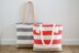 Striped beach bag
