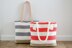 Striped beach bag