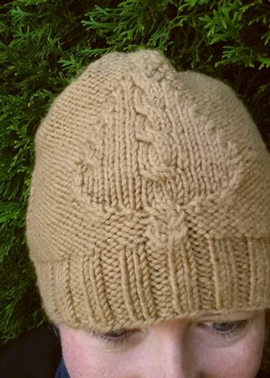 Windblown Leaf Cabled hat