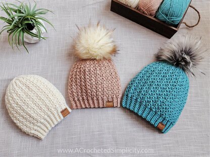 Short Row Crochet Beanie & Slouch