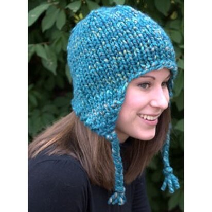 Earflap Hat in Plymouth Yarn Encore Mega Colorspun - F583 - Downloadable PDF - knitting pattern