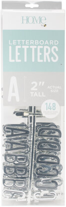 American Crafts DCWV Letterboard Letters & Characters 2" 148/Pkg - Silver
