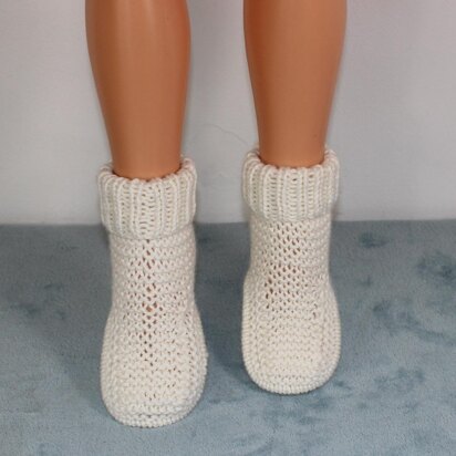 Toddler Chunky Slipper Boots Circular - knitting pattern