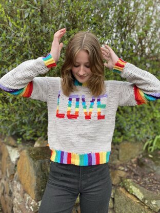 Rainbow Love Heart Jumper