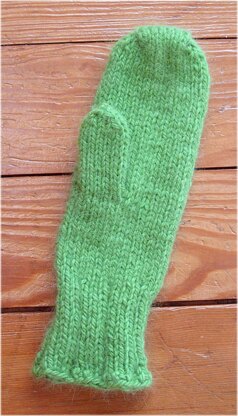 Toe-Up Mittens with Replaceable Thumb