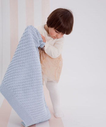 "Nu-Nu Blanket" - Afghan Knitting Pattern For Babies in MillaMia Naturally Soft Aran by MillaMia