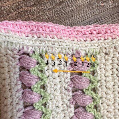 Mini Tulips in a Row Baby Blanket