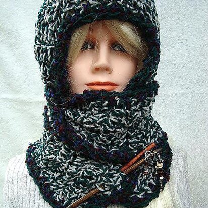 Crochet Schoodie pattern - Scarf+Hoodie=schoodie! | Crochet pattern by SweetPotatoPatterns