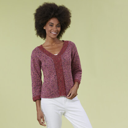 Wellfleet Pullover - Sweater Knitting Pattern for Women in Tahki Yarns Whidbey by Tahki Yarns