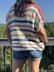 Arie Happy Shiny Stripe Summer Adjustable Wrap Top
