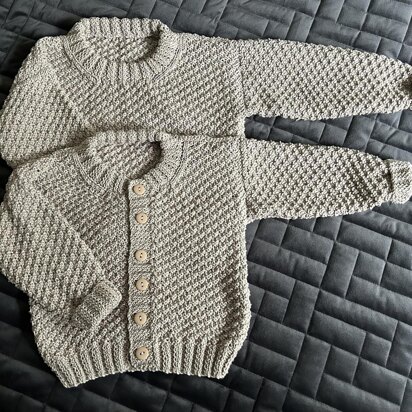 DK Block Cardigan and Jumper