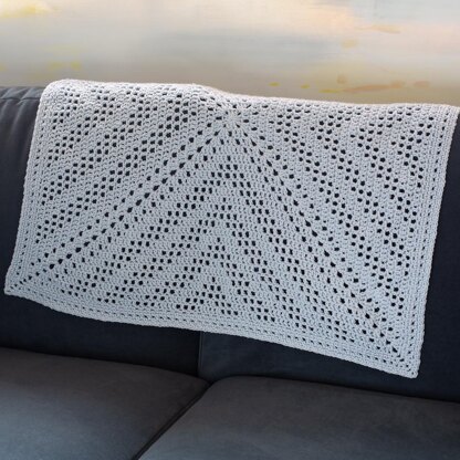 New Day Filet Crochet Baby Blanket