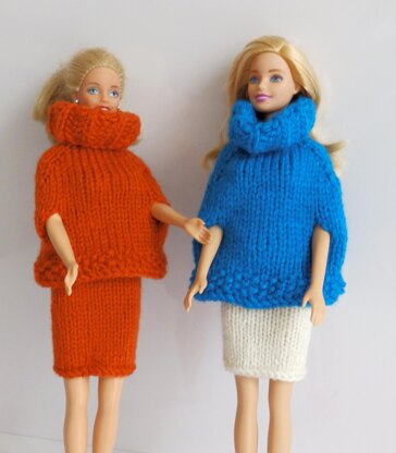 Poncho & Skirt Barbie Outfit