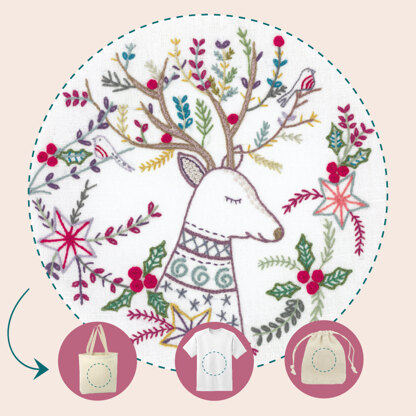 Un Chat Dans L'Aiguille Easy Customize - Reindeer  - Size M Embroidery Kit