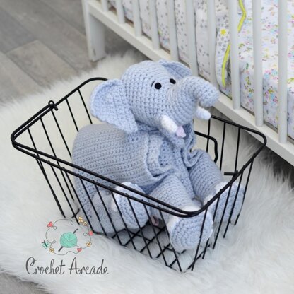 Cuddle and Play Elephant Baby Blanket Crochet Pattern Crochet pattern by Crochet Arcade LoveCrafts