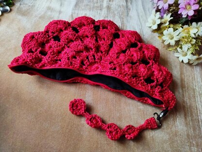 A Crochet half Circle Bag