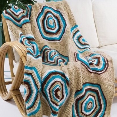 Retro Circle Throw in Caron Simply Soft - Downloadable PDF