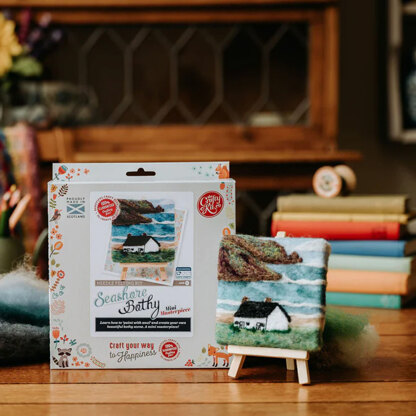 The Crafty Kit Company Ltd Crafty Cottages - Seashore Bothy Cottage Needle Felting Kit - 10 x 10cm