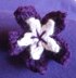 Periwinkle Flower Knitted Brooch