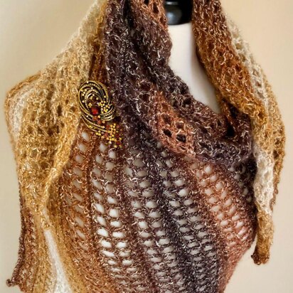 Caramel Delight Crochet Shawlette