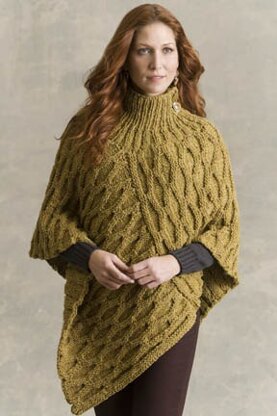 Welty Honeycomb Poncho in Tahki Yarns Tara Tweed