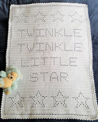 Twinkle Twinkle Filet Blanket