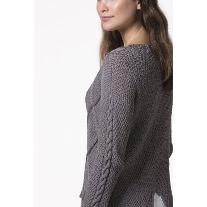 Sombra Pullover - Jumper Knitting Pattern for Women in Tahki Yarns Malibu